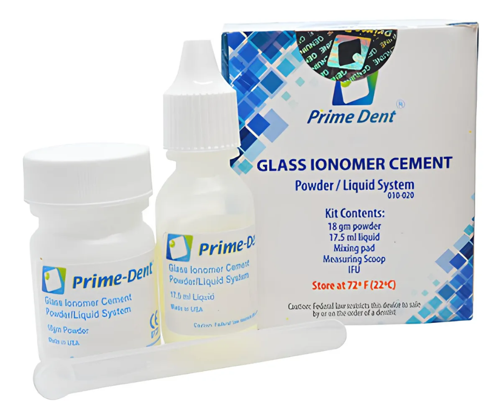 Ionómero de Vidrio Prime Dental Tipo 1 Para Cementar 18g/17.5ml