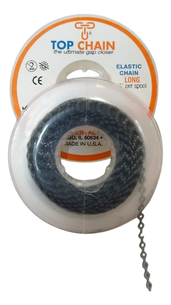 Cadena Elástica Top Chain 4.57m Abierta Silver