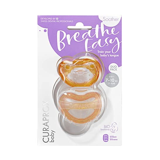 Curaprox Chupón Talla 1 Naranja Twin Pack