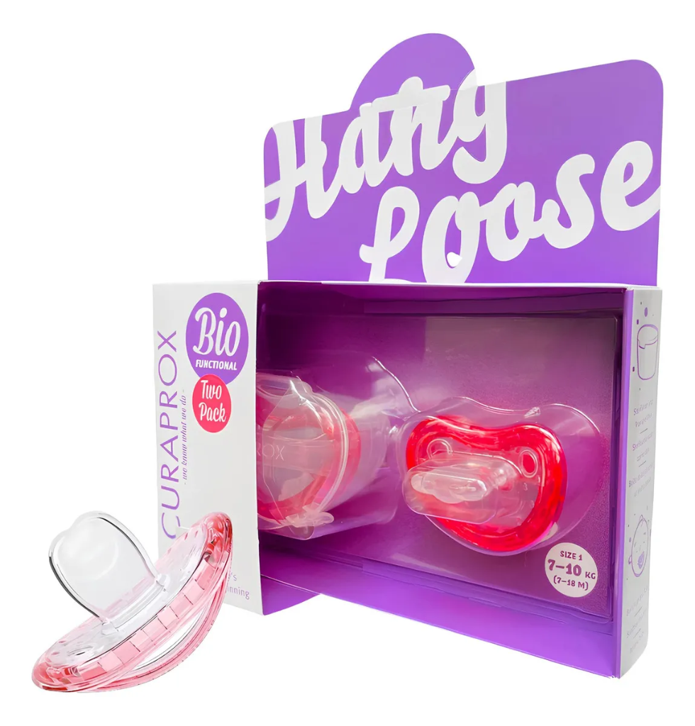 Chupón Curaprox Talla 1 Rosa Twin Pack