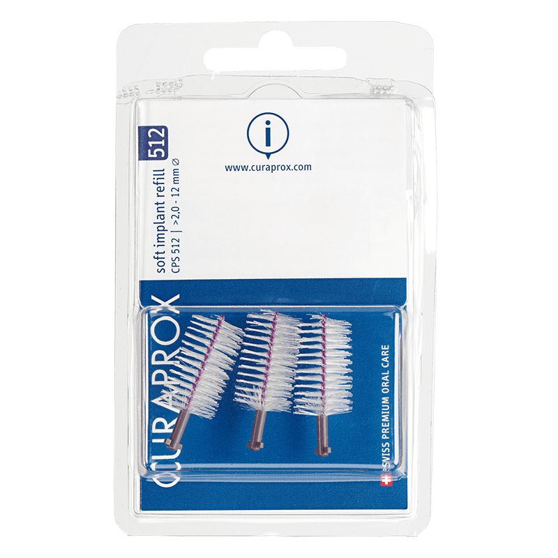 Cepillo Interdental Curaprox Refill 3x CPS 512 Soft Implant