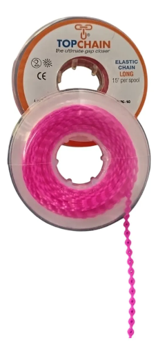[OD-PDM-0037] Cadena Elástica Top Chain 4.57m Abierta Fluorescent Pink