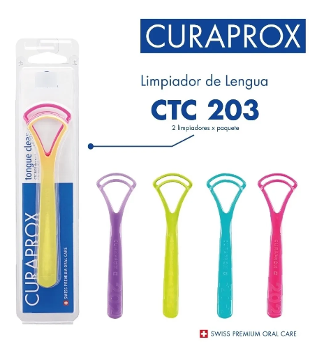 [OD-CPX-0153] Curaprox Limpiador Lingual CTC 203 Set 2 Pzas